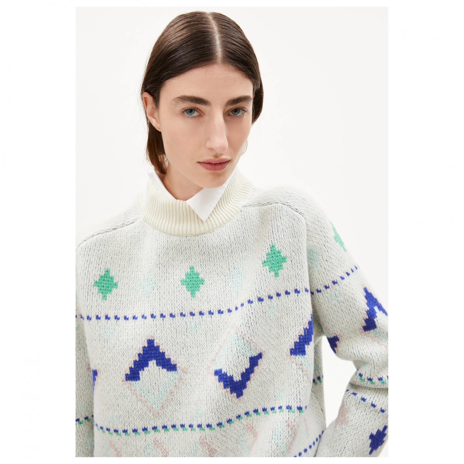 Armedangels Women's Holgaa Naive Fairisle - Wollpullover - Image 3