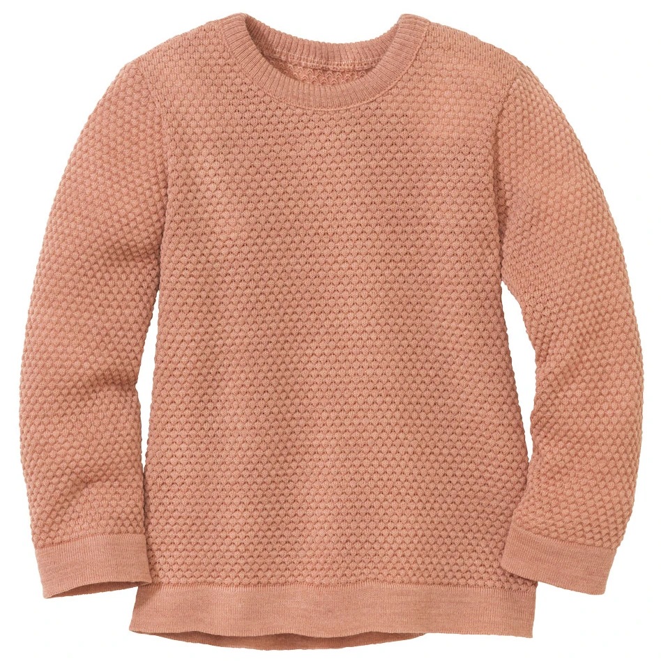 Kid's Wabenstrick-Pullover - Wollpullover